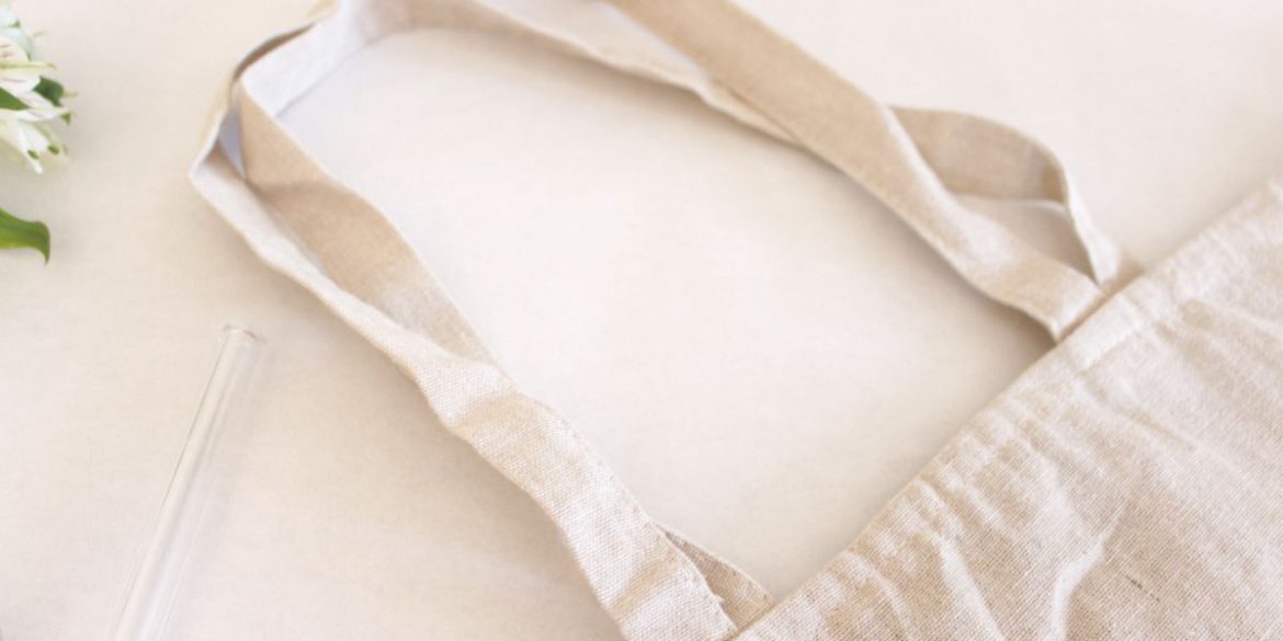 Reusable Shopping Bag and Glass Straw