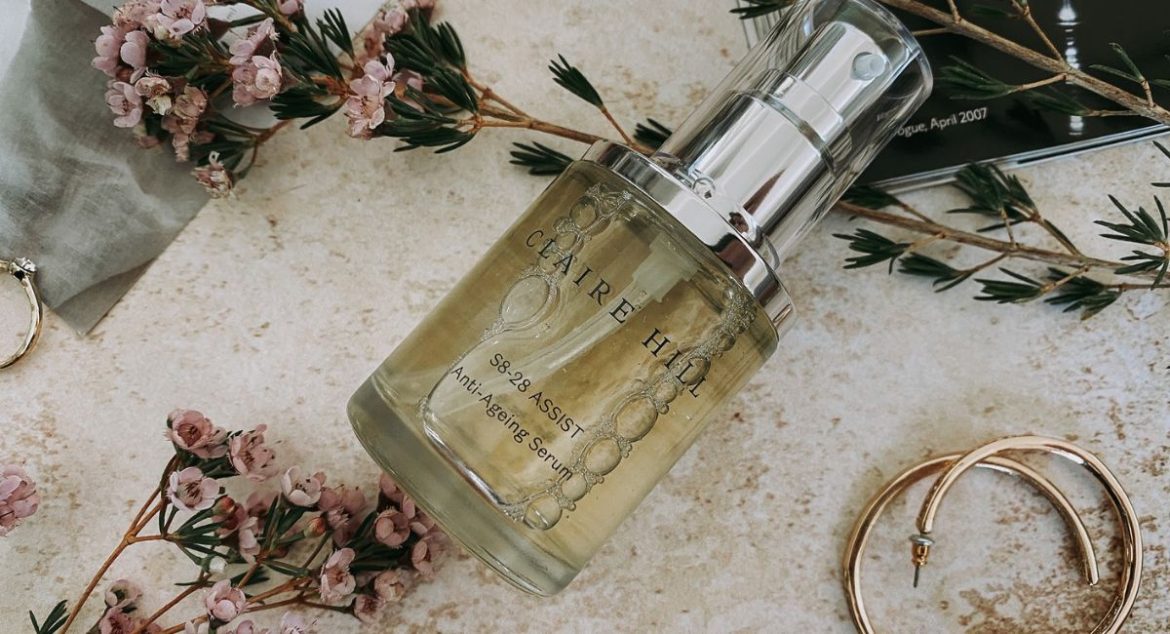 Bottle of Claire Hill anti-aging serum