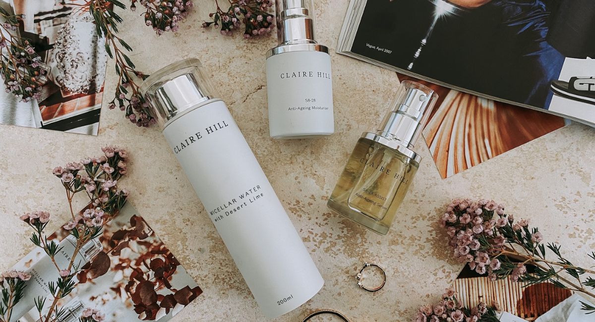 Claire Hill Skincare Products Flatlay